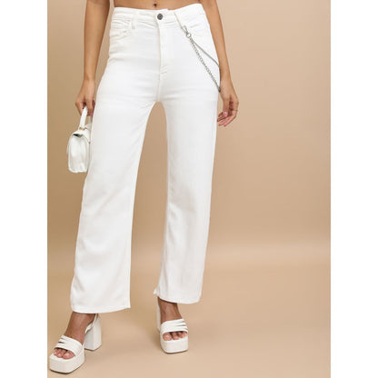 Tokyo Talkies Women's Flared Clean Look Stretchable Jeans