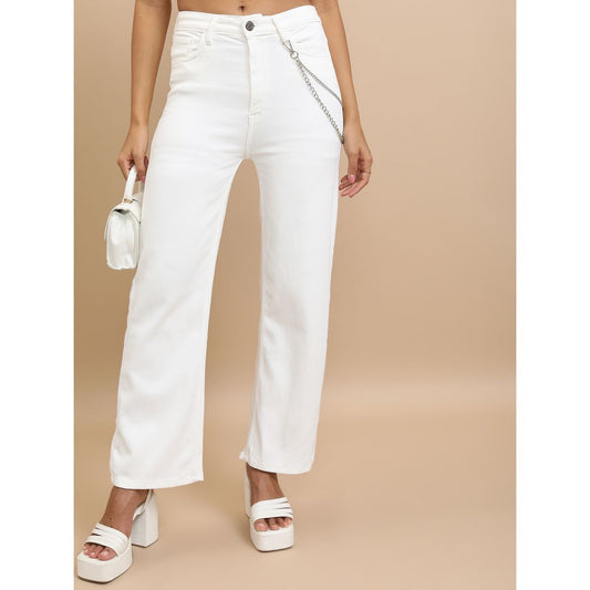 Tokyo Talkies Women's Flared Clean Look Stretchable Jeans