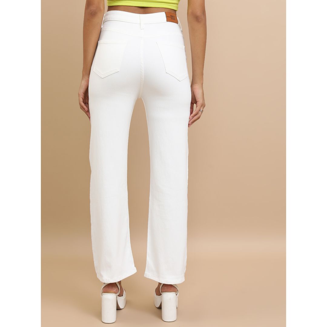 Tokyo Talkies Women's Flared Clean Look Stretchable Jeans