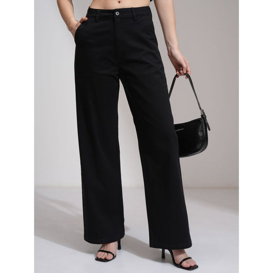 Tokyo Talkies Women's High Waist Wide Leg Trouser