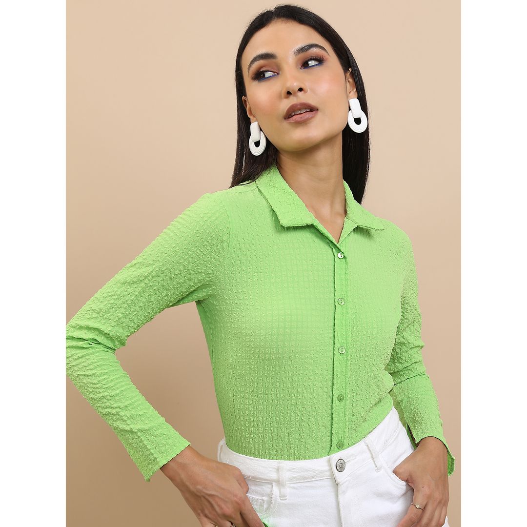 Tokyo Talkies Women's Self Designed Casual Shirt