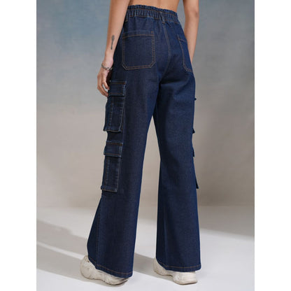 Tokyo Talkies Women's Straight Fit Cargo Jeans
