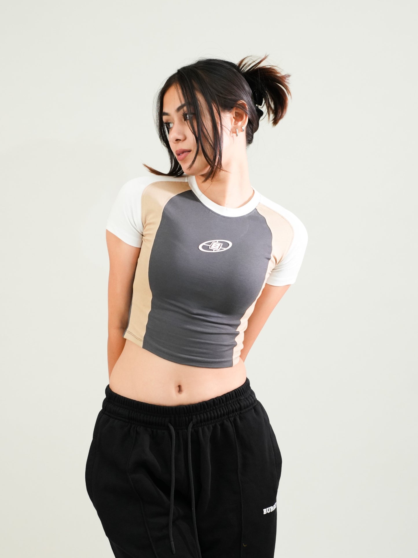 Celestial Retro Biker Crop Top