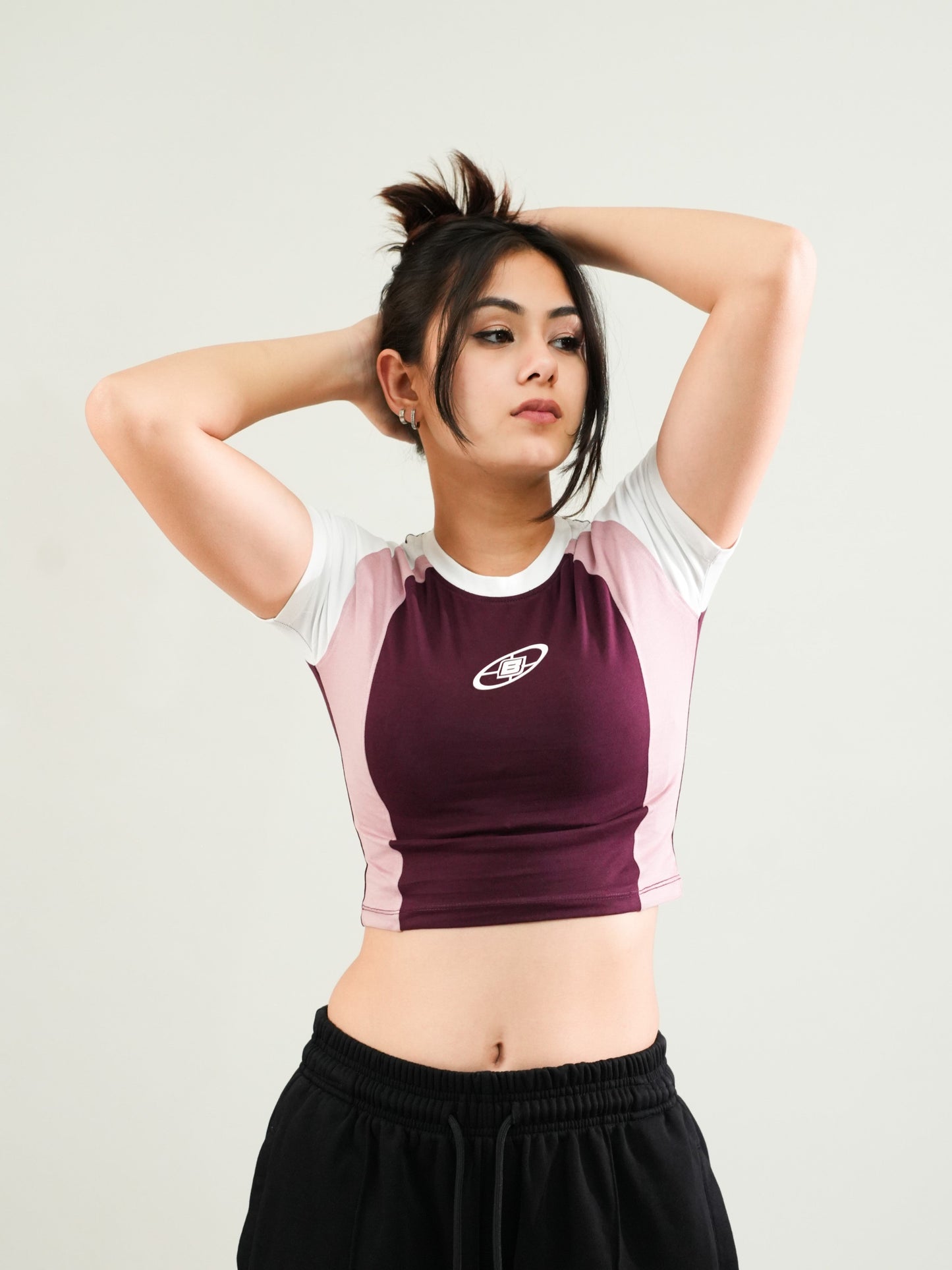 Celestial Retro Biker Crop Top