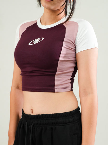 Celestial Retro Biker Crop Top