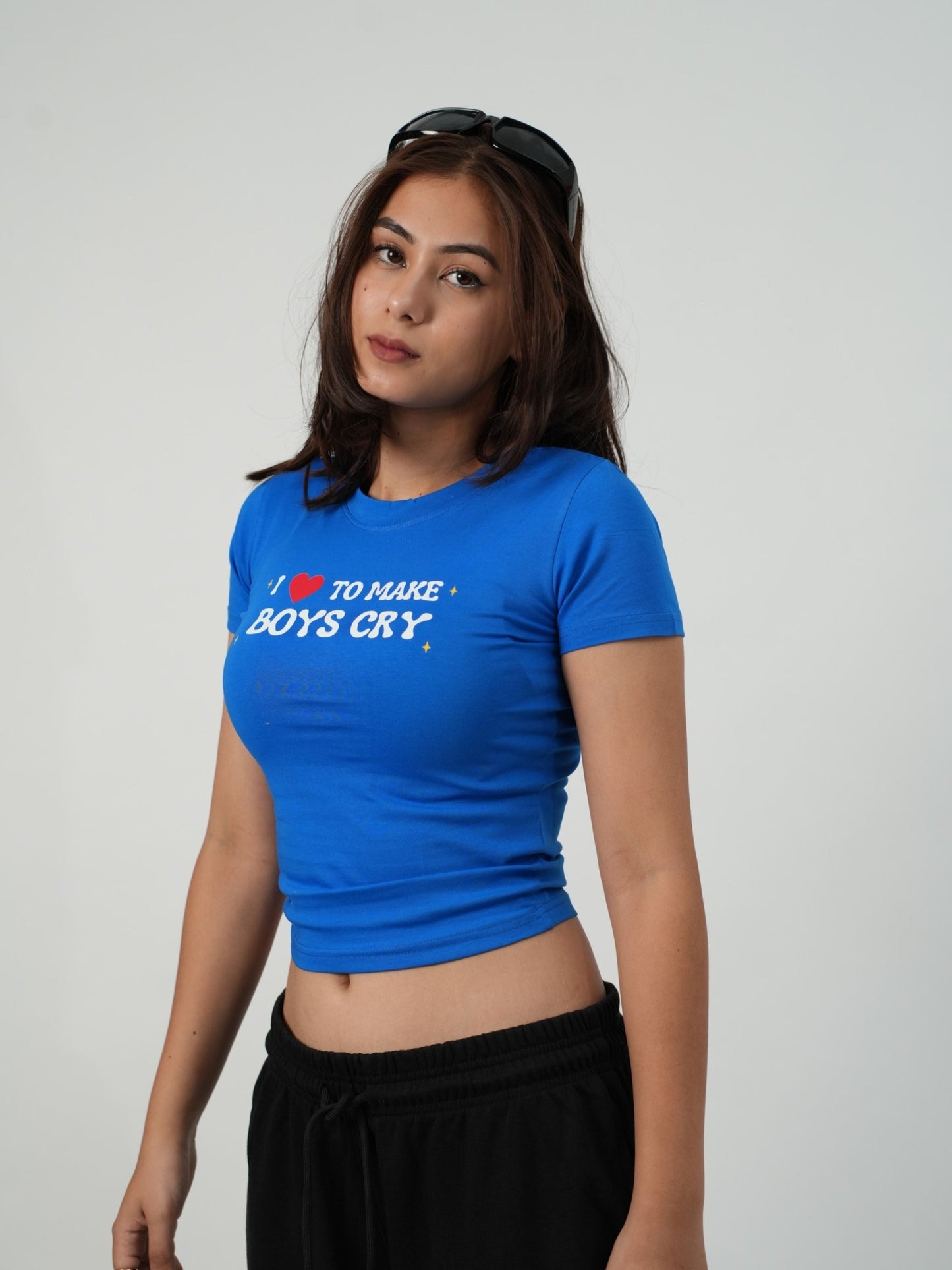 I love to make Boys Cry - IT Girl Baby Tee For Women