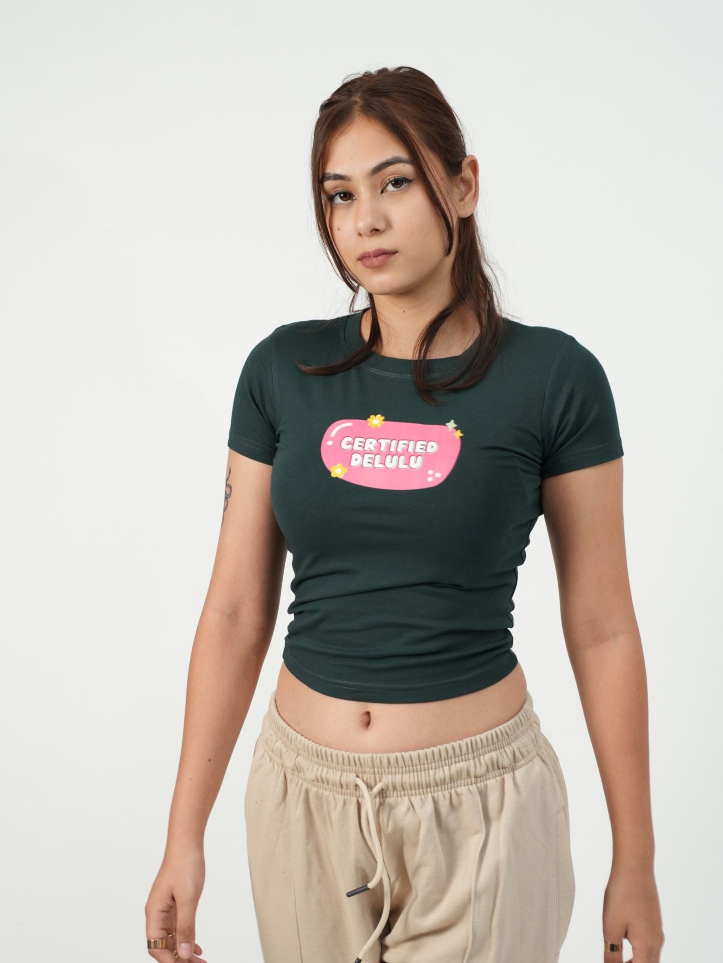 Certified Delulu - IT Girl Baby Tee For Women