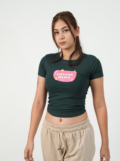Certified Delulu - IT Girl Baby Tee For Women