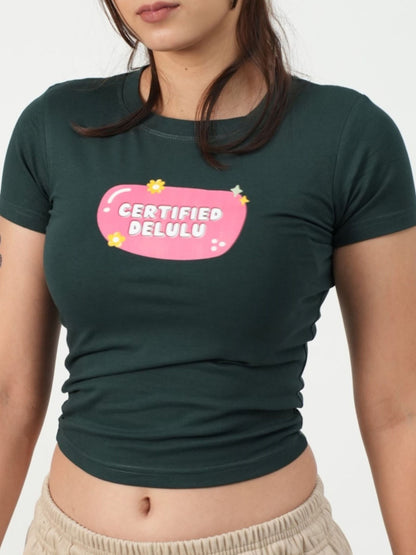 Certified Delulu - IT Girl Baby Tee For Women