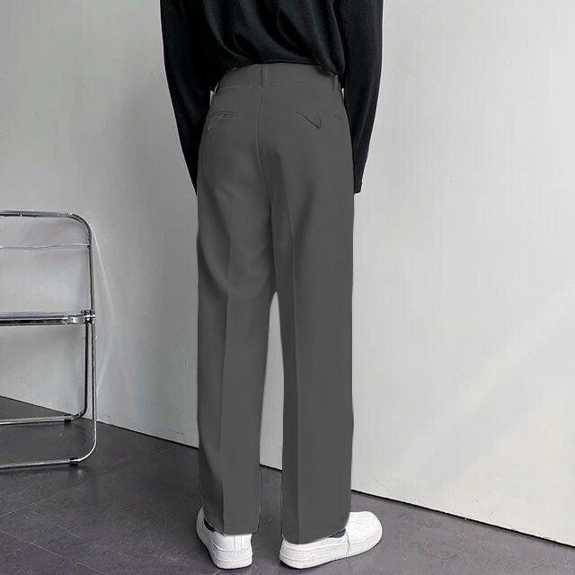 Korean Baggy Loose Fit Pants For Men - Grey