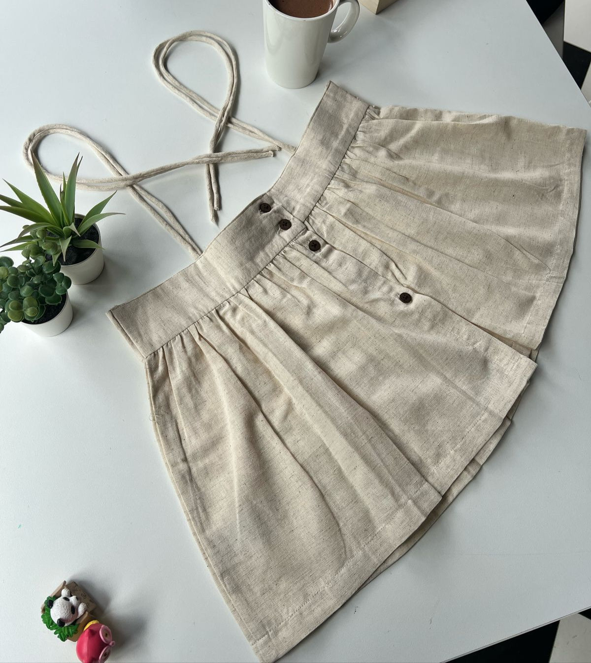 Buttermilk Noodle Strap Top