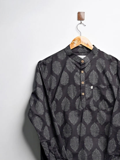 Midnight Motif Printed Short Kurta
