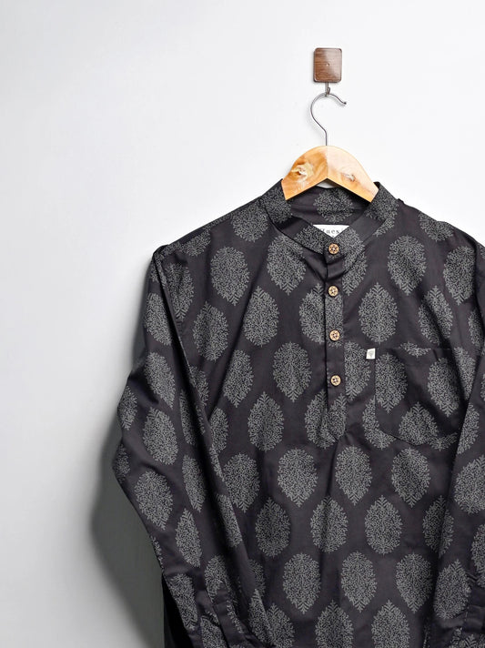 Midnight Motif Printed Short Kurta