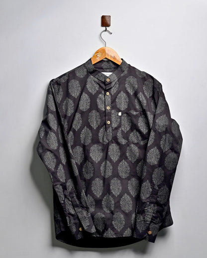Midnight Motif Printed Short Kurta