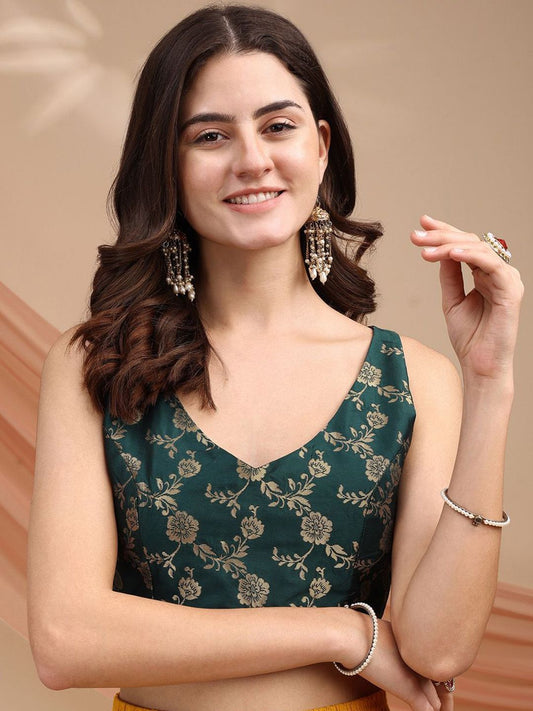 Woven Design Brocade Saree Blouse