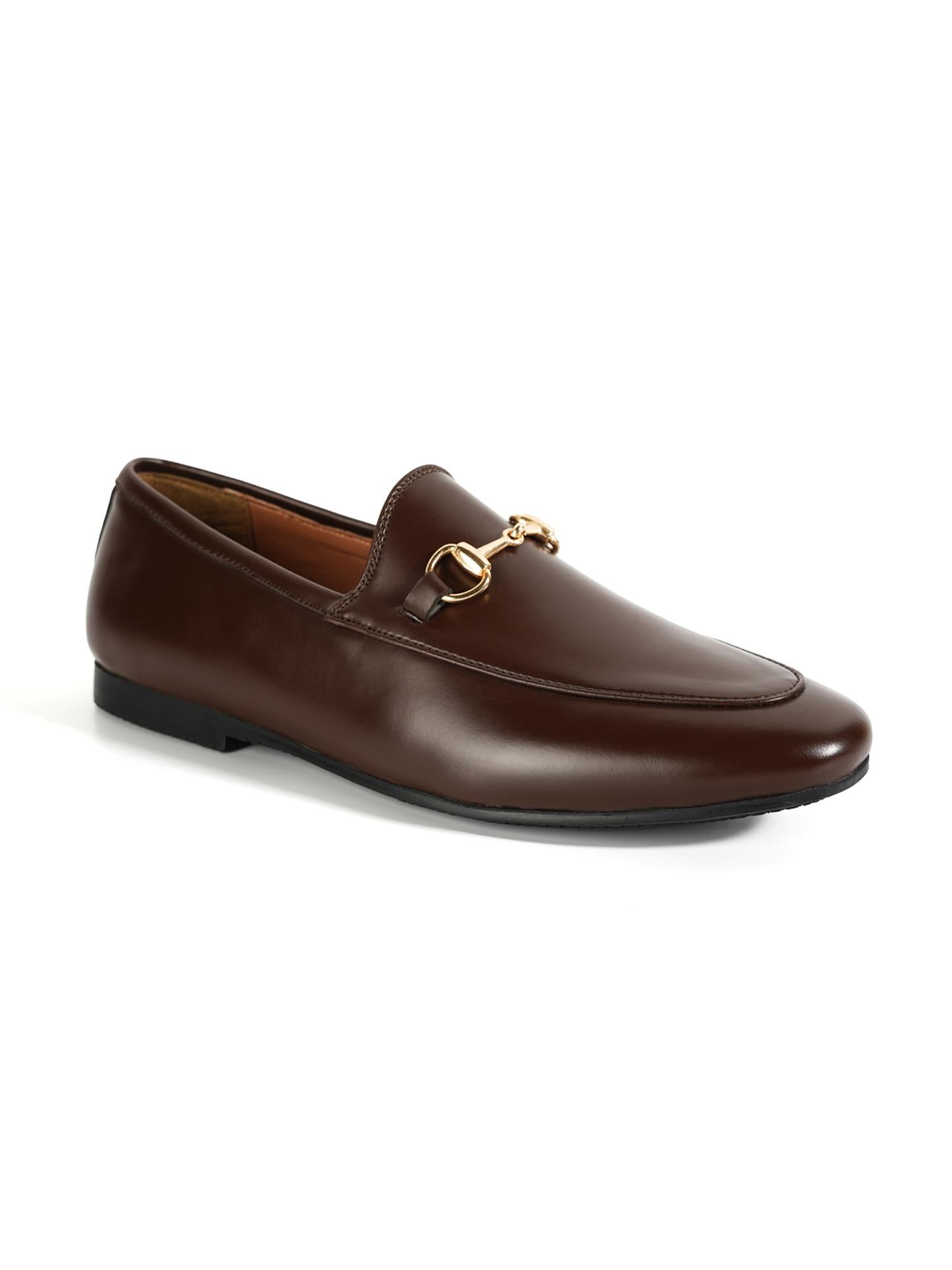 Monkstory Horsebit Flexi Business Slip-Ons - Brown