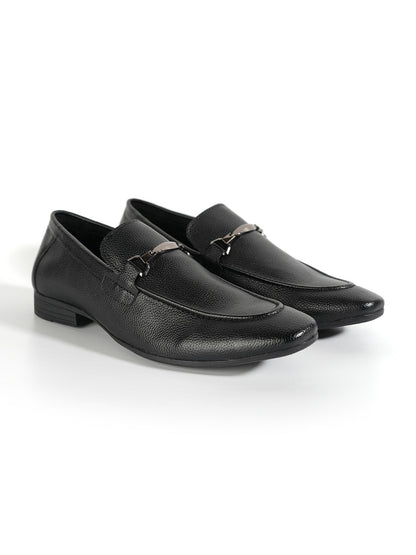 Monkstory Buckled Flexi Business Slip-Ons - Black