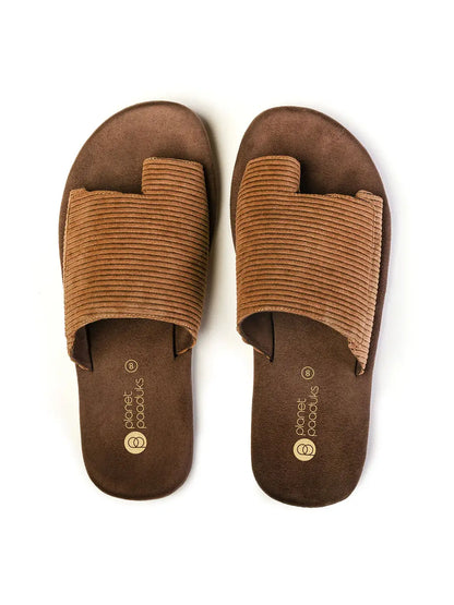 Paaduks Iru Cloak Corduroy Brown Slides