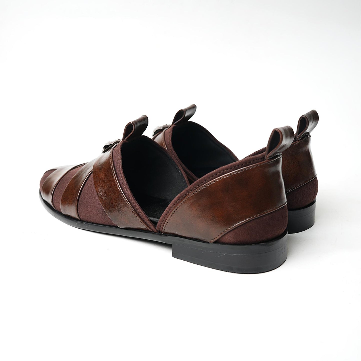 Monkstory Criss Cross Slip-On Sandal - Brown