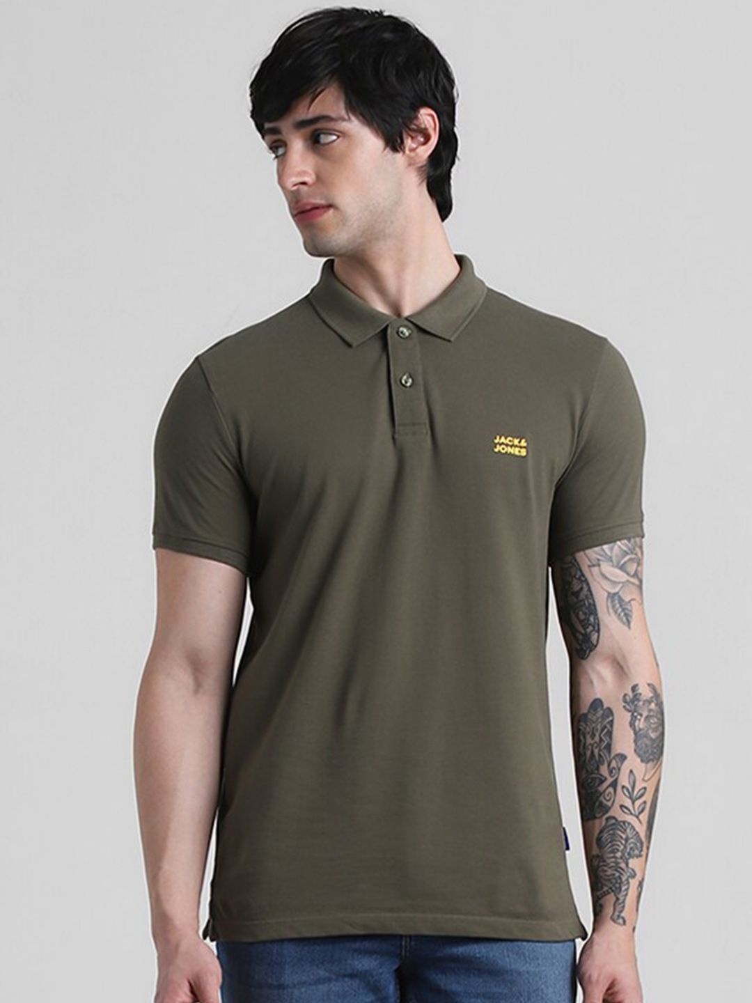 Polo Collar Slim Fit Pure Cotton T-shirt