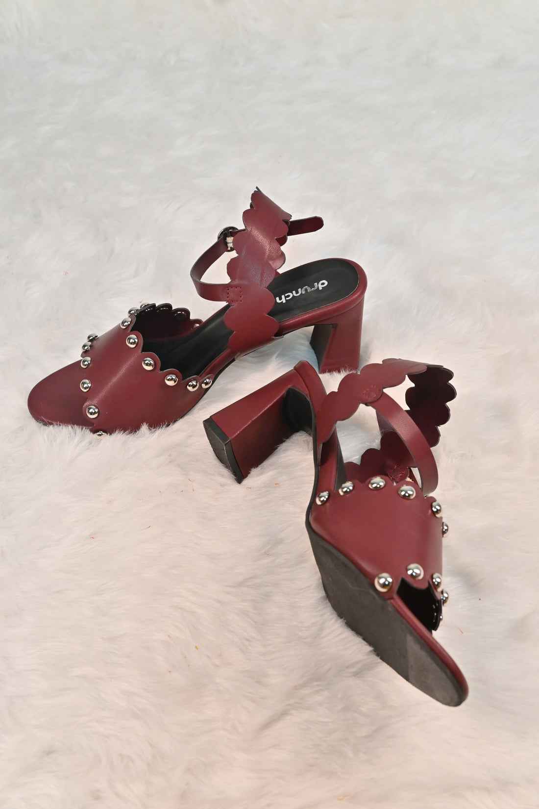 Scallop Heel - Burgundy