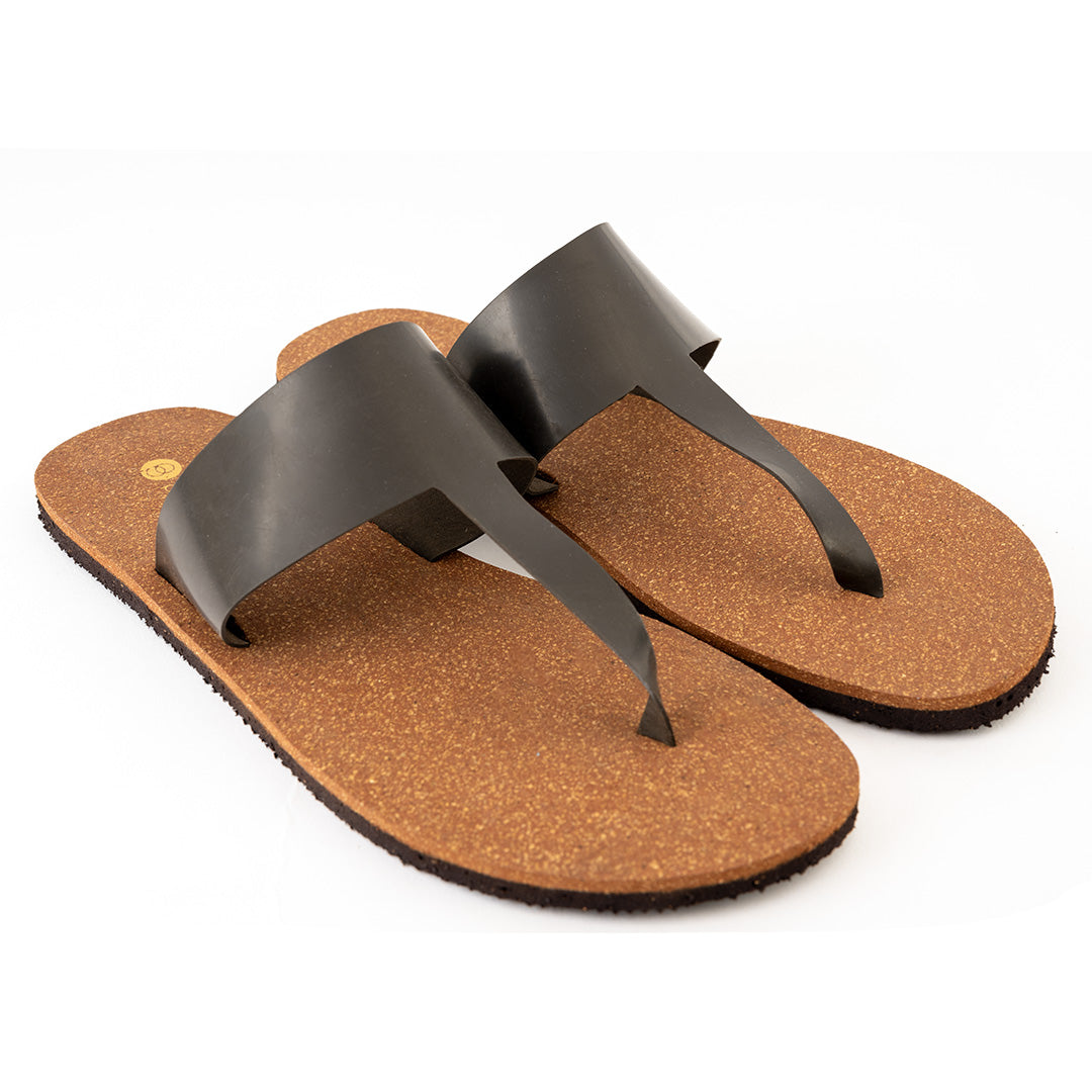Paaduks Eso Thong-Strap Cork Brown Men Slides