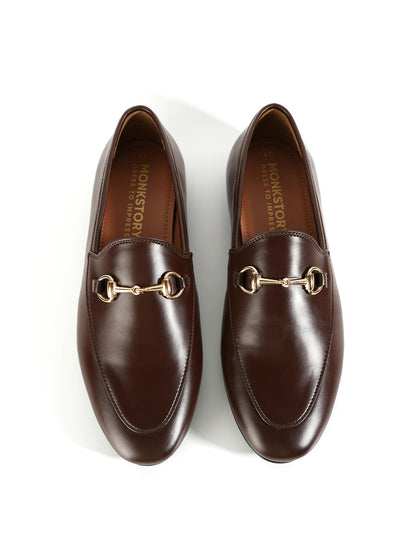 Monkstory Horsebit Flexi Business Slip-Ons - Brown