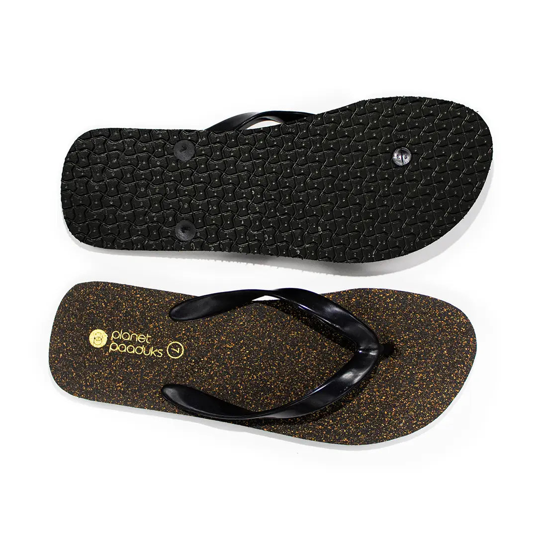 Exis Thong-Strap Cork Black Men Flip-Flops