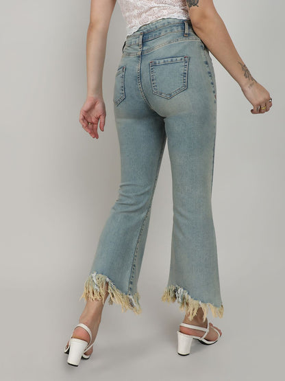 Women Comfort Low Distress Stretchable Jeans