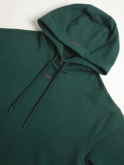 Hooded Pure Cotton Pullover Sweatshirt