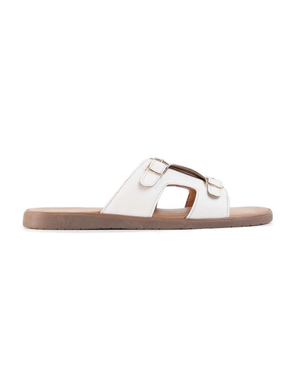 T-Rad Classic Double Monk Strap Sandals - White - UK 8 EU 42