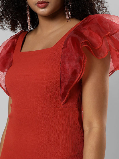 Flutter Sleeve Bodycon Dress