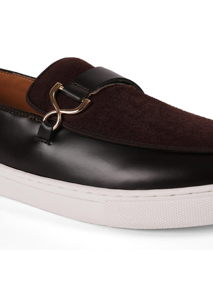 Monkstory Side Buckle Slip-On Sneakers - Brown