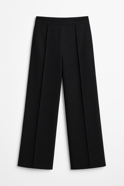 Black High Rise Tapered Pants