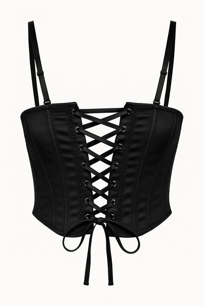 Black Pearl Tie up corset