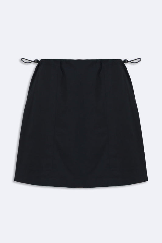 Black Poplin Mini Skirt