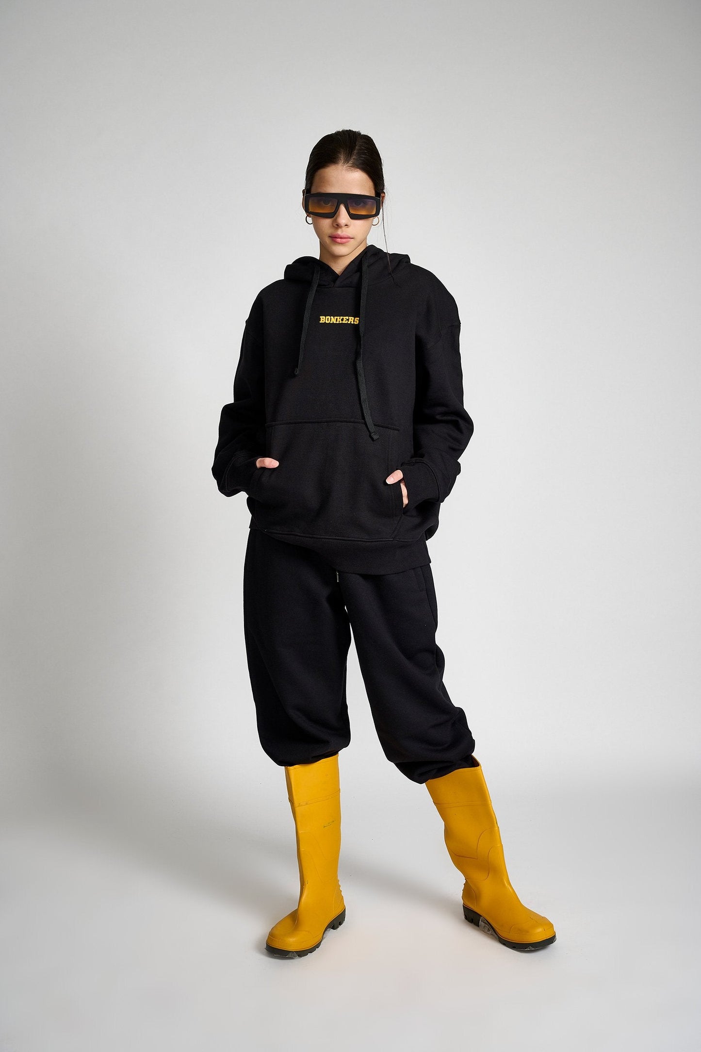 Black Signature Oversized Heavyweight Hoodie (Fleece)