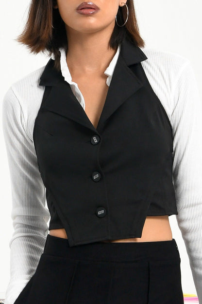 Black Smoking Vest