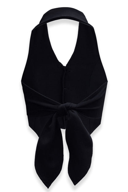 Black Workload Tie-up vest