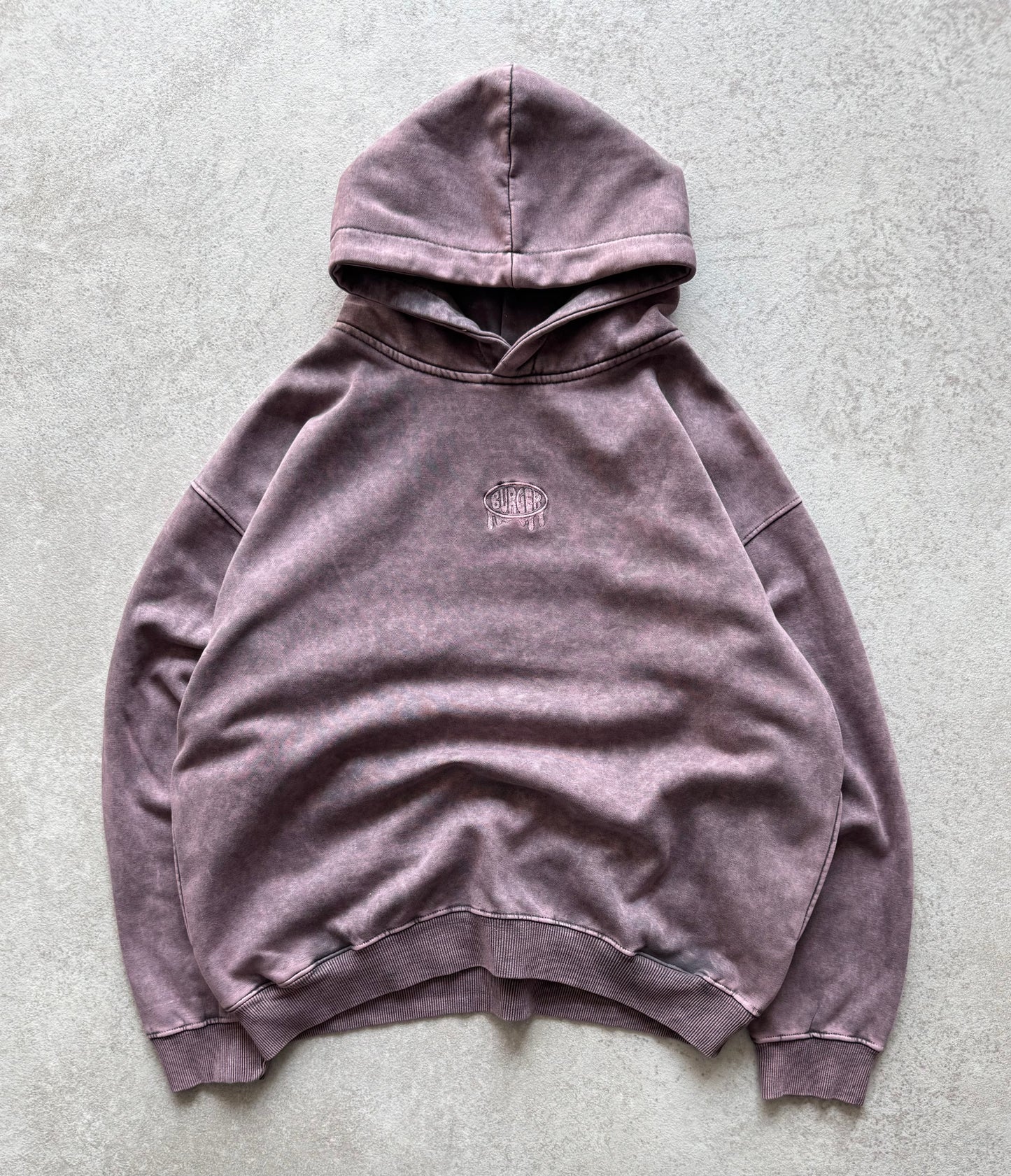 Blueberry Acid wash hoodie (Purple)