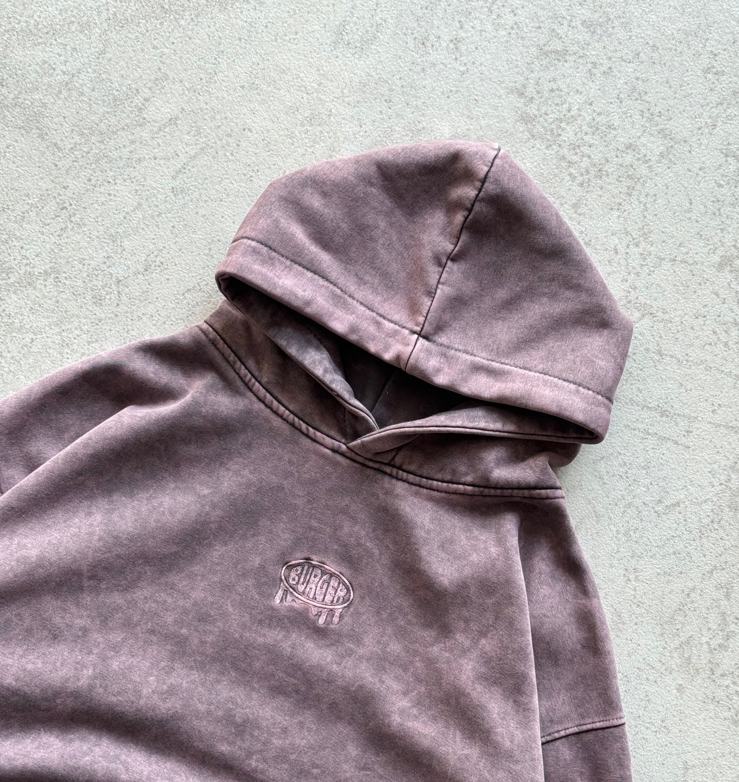 Blueberry Acid wash hoodie (Purple)