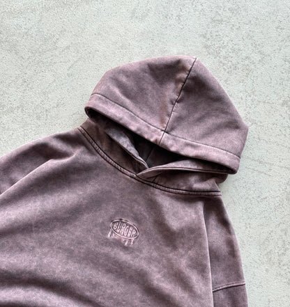 Blueberry Acid wash hoodie (Purple)