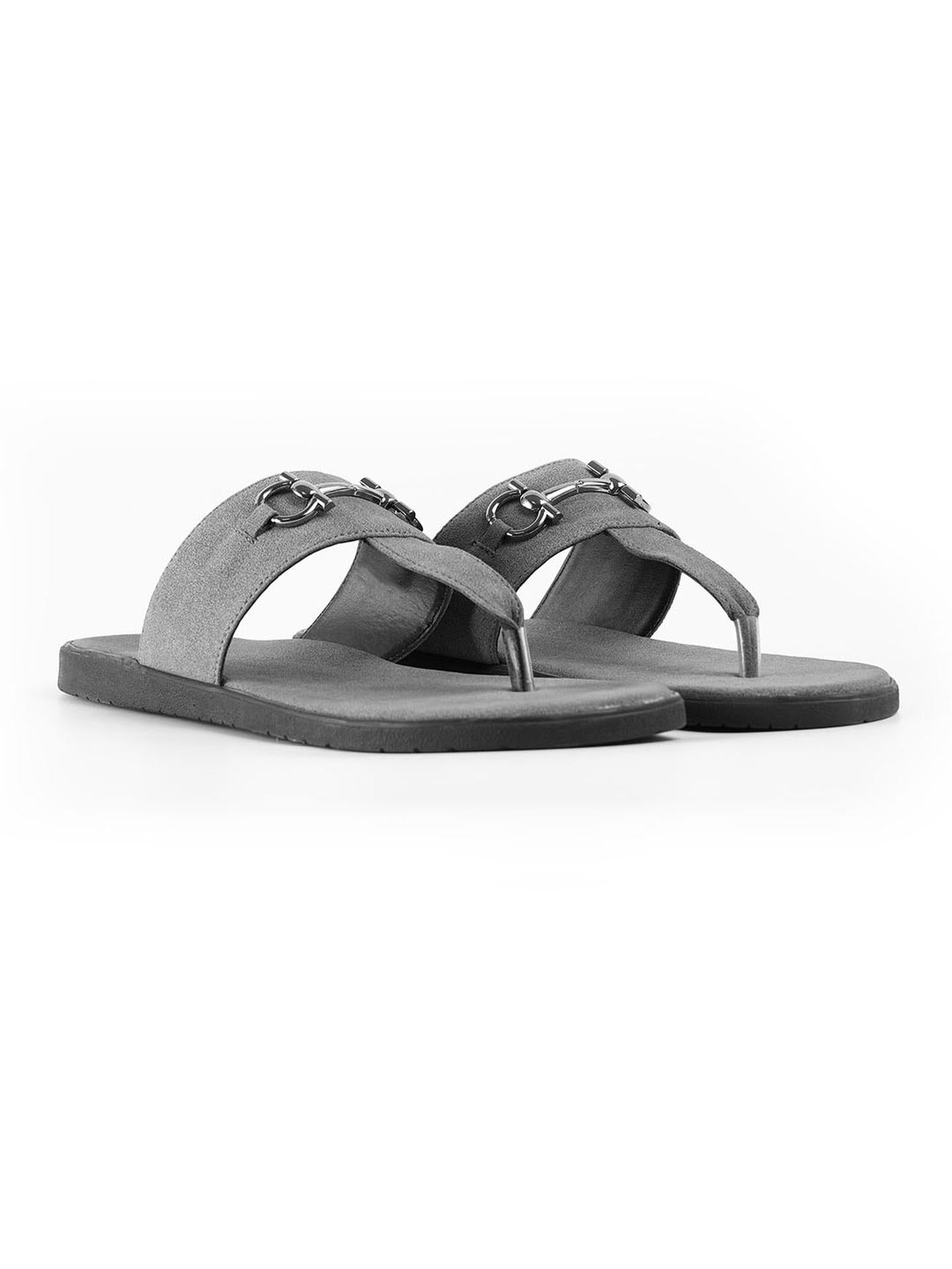 T-Rad Luxe Horsebit Sandals - Grey