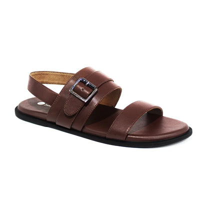 Paaduks Leo Crossover Vegan Leather Brown Men Sandals