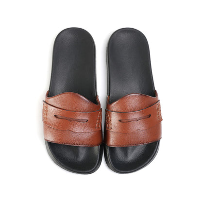 Monkstory Old Money Minimalist Sliders - Tan