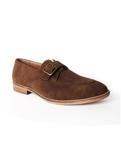 Monkstory Rustic Buckle Slip-Ons - Brown