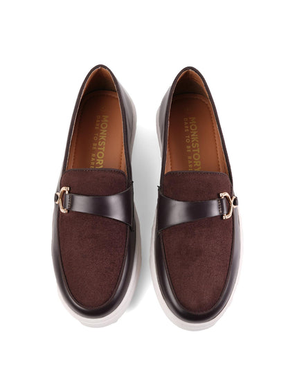 Monkstory Side Buckle Slip-On Sneakers - Brown
