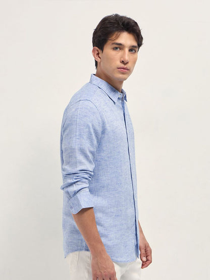 Slim Fit Cotton Linen Casual Shirt