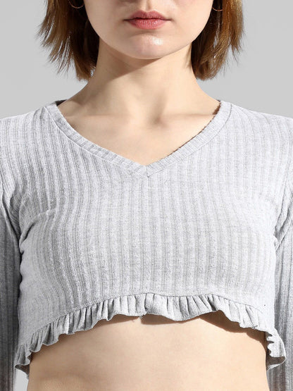 Self-Design Pure Cotton Crop Top With Shorts Co-Ord Set