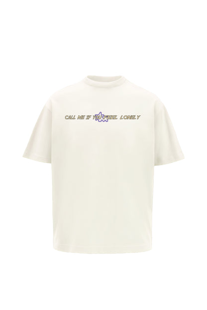 Call Me Cream Oversized T-Shirt
